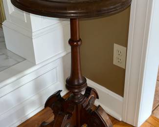 Marble topped Victorian pedestal table