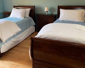 Pair Twin Sleigh beds