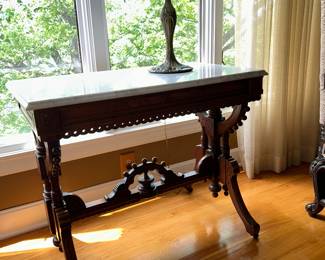 Marble topped Victorian table
