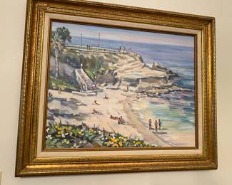 Original, one of a kind William Baxter Bledsoe, "Day at La Jolla Cove"