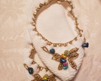 Vintage Jeweled Slippers