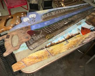 painted saws