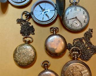 Antique Pocket Watches and compasses