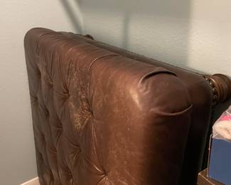 Large leather Ottoman