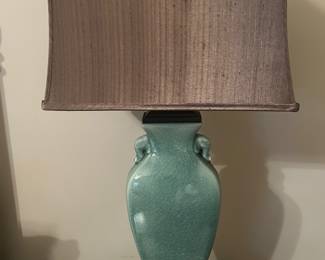 Pair of ceramic lamps