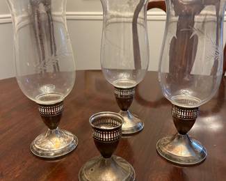 sterling candleholders