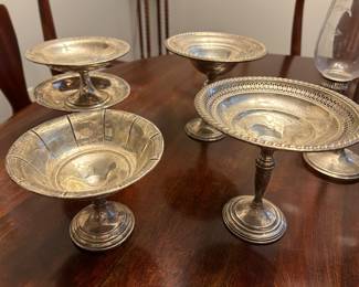sterling candy and nut dishes