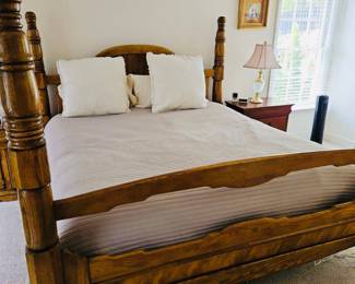 Paul Bunyan style sold wood king bed
