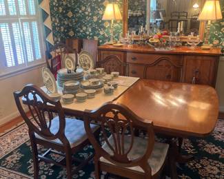 Vintage shield back dining chairs 