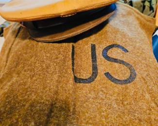 Vintage military hammock and hat