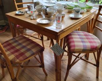 Extendable Square Table with 4 chairs,$300, overall view