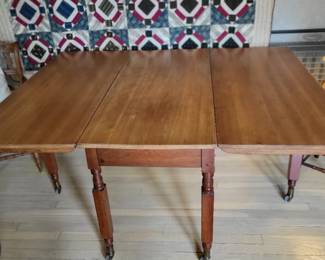 46-inch wide drop leaf table with both sides open, $300