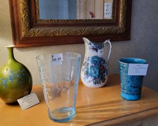 Vases and pitcher. 