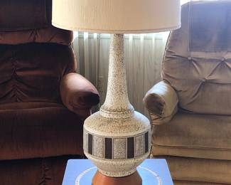 Another great ceramic lamp...with a trio of stacking tables!