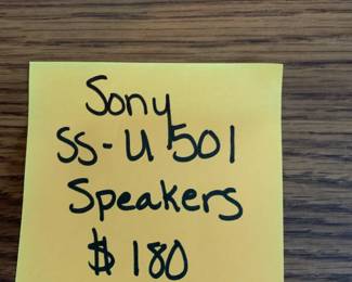 #159	Sony SS-U501 Speakers - set of 2	 $180.00 
