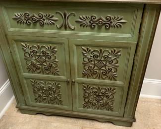 #211	Green Painted 2 door, 2 drawer Cabinet - 37x15x36	 $75.00 
#212	Green Painted 2 door, 2 drawer Cabinet - 37x15x36	 $75.00 
