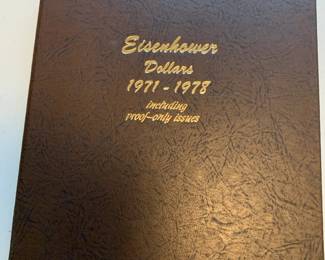 #261	Complete Eisenhower Dollar Set - 1971 - 1978 including Proof only issues 	 $200.00 
