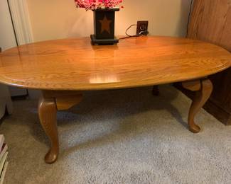 #91	Oak Oval Coffee Table - 46x27x16	 $30.00 
