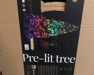 #144	Twinkly Pre-Lit Christmas Tree Generation 11 - 7.5' 400 LED'S Blue-tooth & Wifi - unopened Works with app on Phone	 $250.00 
