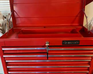 #166	Husky 8 Drawer Tool Chest w/key - 26x12x20	 (Contents not included.) $145.00 
