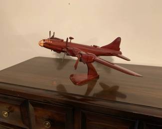 #120	Wood Model B17 Plane (as is propeller Blade) 25x17x8	 $25.00 
