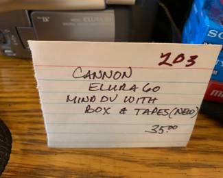 #203	Cannon Elura 60 Mini DV w/Box & Tapes	 $35.00 
