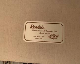#69	Rendel's Floral Cream/Rose Sofa Solid Back Sofa - 77"	 $75.00 
