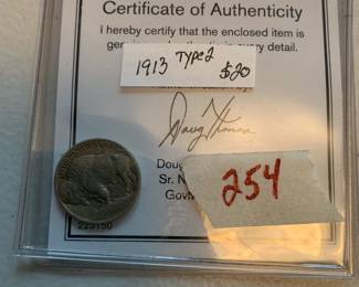 #254	1913 Type 2 Buffalo Nickel	 $20.00 

