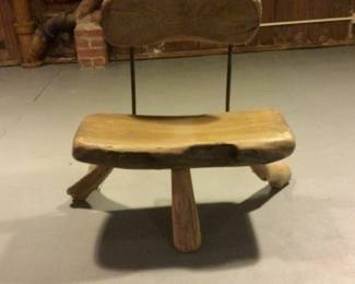 Handmade mid century low chair