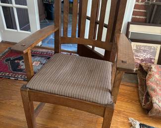 Stickley mission oak chair reissue 