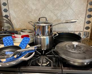 French cookware/ All clad,  Heston, Le-Creuset, William Sonoma and Berndes
