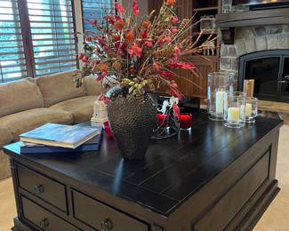 Large Black coffee table /with drawers