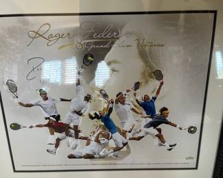 Signed Roger Federer 8 Grand Slam Victories