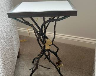 Small Metal table with marble top