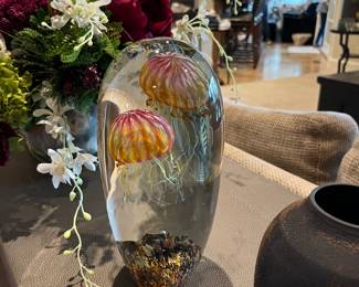Many nice pieces of Art Glass including this Richard Satava Jellyfish