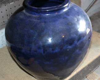 Blue Pottery Planter Vase