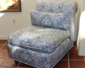 Accent Chair in partial pasley design