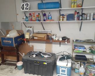 Cleaning Products, Storage Box and garage items