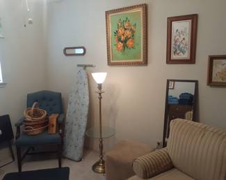 Chairs, Floor Lamp, Framed Pictures