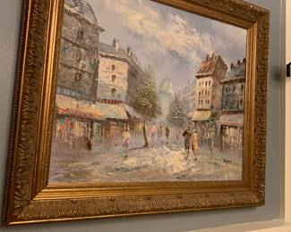 Parisian Scene Oil Painting (1 of 2)