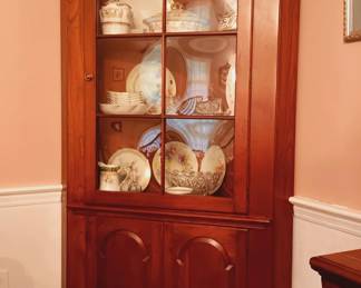 Matched pair of corner cabinets...