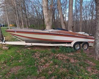 20 ft. Sleek Craft boat with trailer (been dry docked since 2008 so needs rehab)