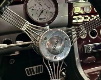 1950 Nash Super Statesman 383 Stroker steering wheel and dash