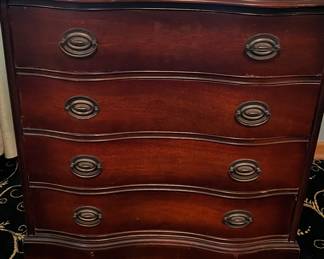 Vintage curved dresser