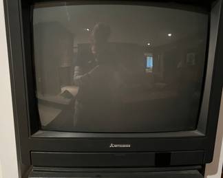 Mitsubishi TV and VHS player