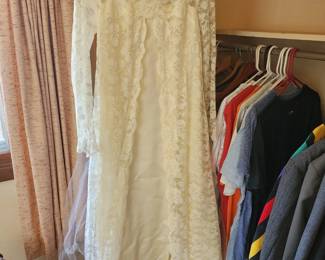 70's Wedding Dress & Veil