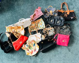 Large collection of Dooney & Bourke bags
