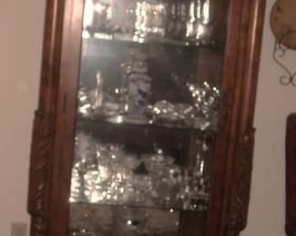 Tall glass front display case