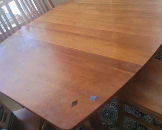 Very big and nice dining room table with six chairs