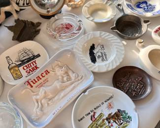Just a few of the many unique ashtrays.